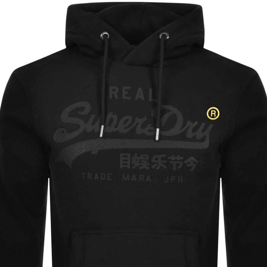 Alternative Image for ProductSuperdry Vintage Tonal Tape Hoodie Black2